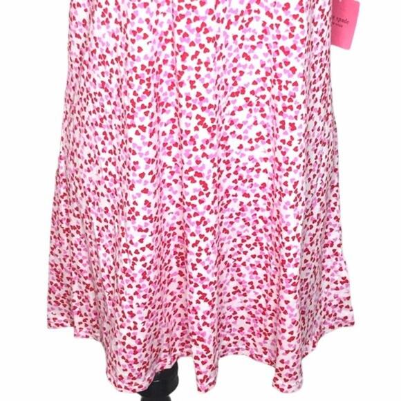 Kate Spade Confetti Hearts Night Shirt Red Pink Size XSmall - Picture 6 of 13